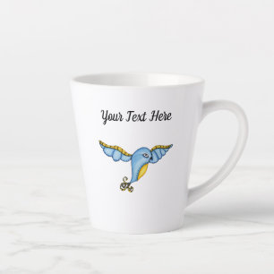 Caneca De Café Latte Bonito Trilho de Azul-Amarelo 