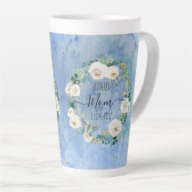 Bono Mãe Eu Te Amo Azul Boho Floral Wreath