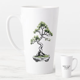 Caneca De Café Latte Bonsai é Minha Terapia citação engraçada para aman