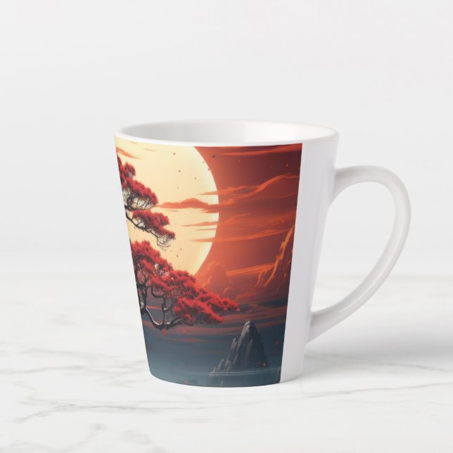 Caneca De Café Latte Bonsai Tree (Direita)