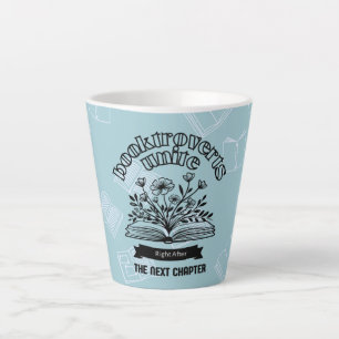 Caneca De Café Latte "Booktroverts Unite"