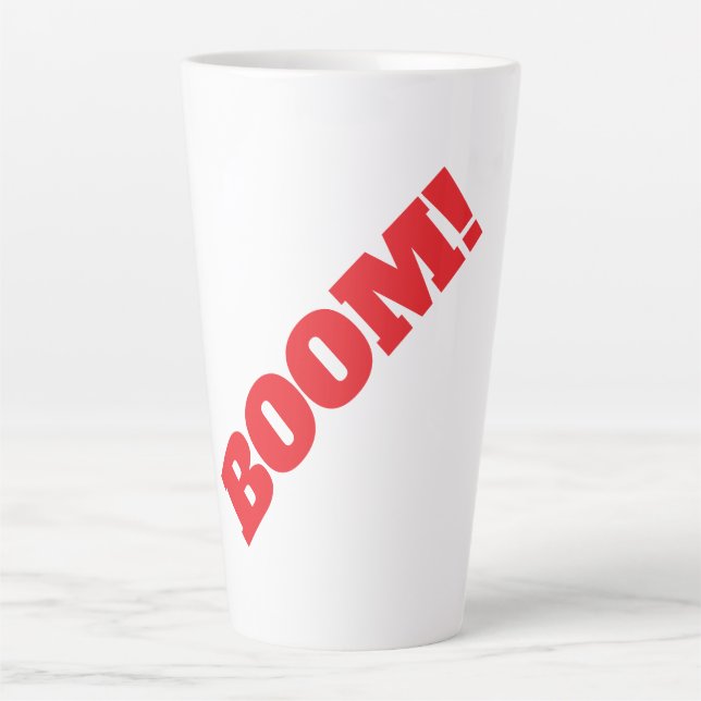 Caneca De Café Latte BOOM Professional elegant modern minimalist plain (Frente)