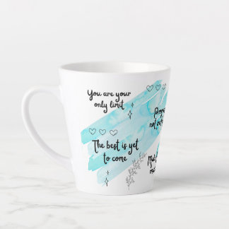 Caneca De Café Latte Boost Blue Latch Mug de Positividade