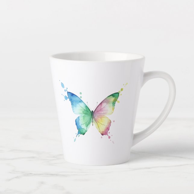 Caneca De Café Latte Borboleta (Direita)