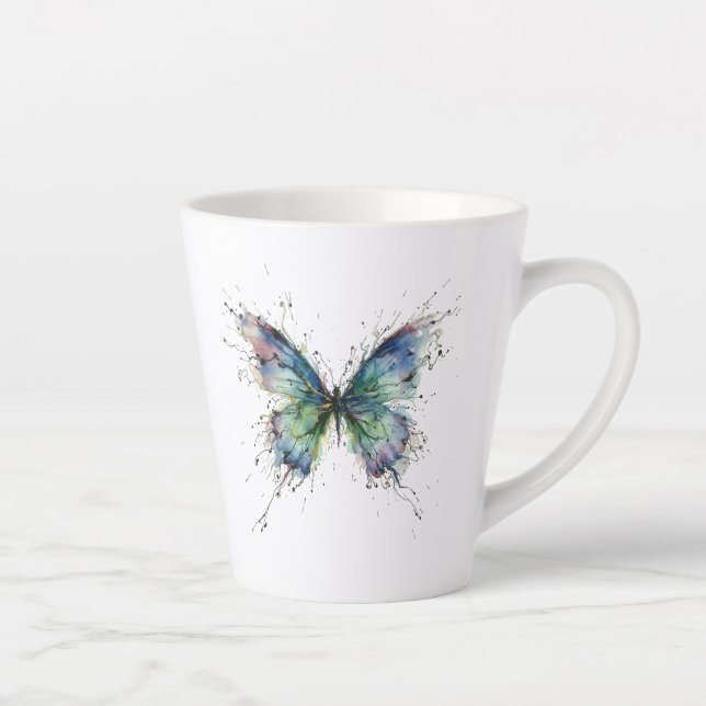 Caneca De Café Latte Borboleta (Direita)