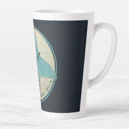 Caneca De Café Latte Borboleta Azul
