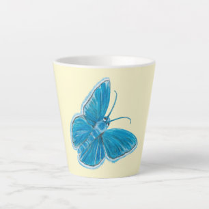 Caneca De Café Latte Borboleta azul da Capela 