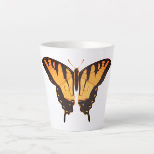 Caneca De Café Latte Borboleta do Swallowtail de Tigre