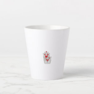 Caneca De Café Latte Borboleta Floral Mandala Design de Arte Purple B