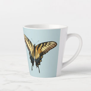 Caneca De Café Latte Borboleta Swallowtail III Linda Foto Colorida