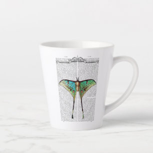 Caneca De Café Latte Borboleta vibrante
