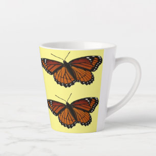 Caneca De Café Latte Borboleta Viceroy Fotografia da Natureza Bonita