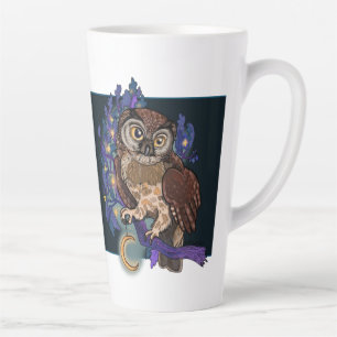 Caneca De Café Latte Boreal Noite Coruja Latte Mug