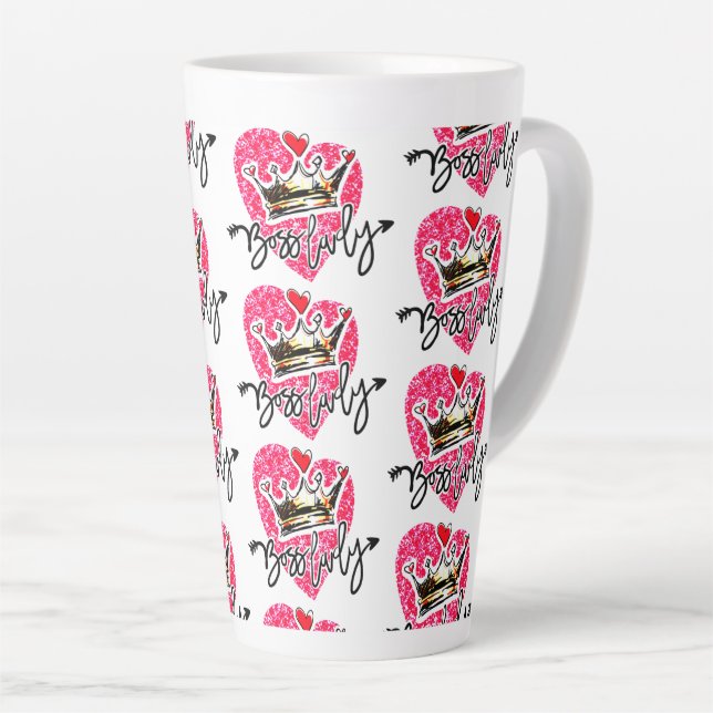 Caneca De Café Latte Boss Lady (Ângulo direito)