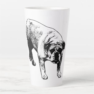 Caneca De Café Latte Bosta de Natal Buldogue
