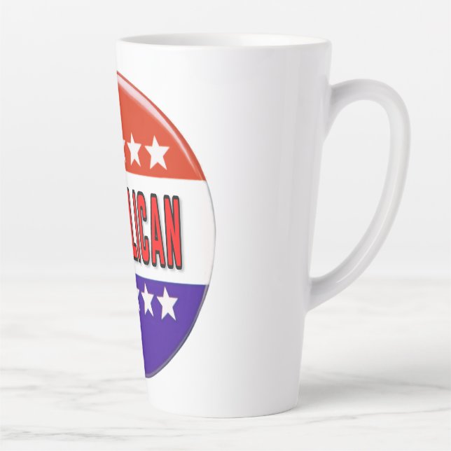 Caneca De Café Latte Botão Republicano (Direita)