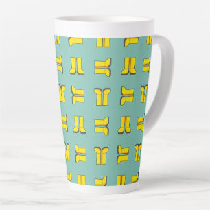 Caneca De Café Latte Botas de Borracha Amarelas para Chuva