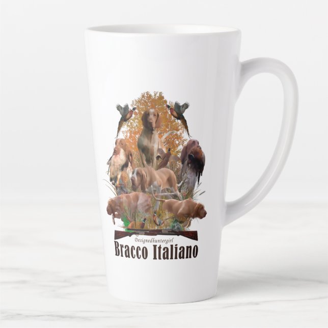 Caneca De Café Latte Bracco Italiano Coffee Mug (Direita)