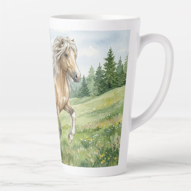 Caneca De Café Latte Brana Pinto Palomino Icelandic Watercolor (Direita)