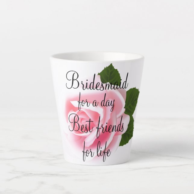 Caneca De Café Latte Bridesmaid Latte Mug (Frente)