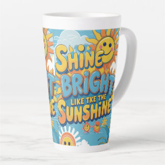 Caneca De Café Latte Brilhe Forte Como o Sol