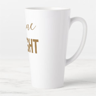 Caneca De Café Latte Brilhe Intensamente – Camiseta Gráfica com Brilho 