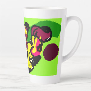 Caneca De Café Latte Brilho de leopardo 