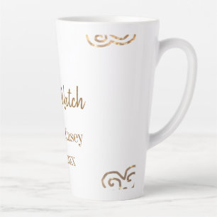 Caneca De Café Latte Brilho dourado vintage a combinação perfeita casal