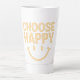 Caneca De Café Latte Brilho na felicidade - Escolher Feliz