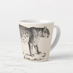 Caneca De Café Latte Brodtmann Leopard Sketch