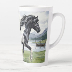 Caneca De Café Latte Brunskjottur Pinto preto islandês