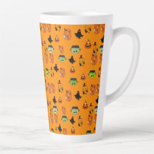 Caneca De Café Latte Bruxa Assustadora de Halloween, Casa Assombrada, L