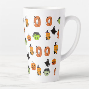 Caneca De Café Latte Bruxa Assustadora de Halloween, Casa Assombrada, L