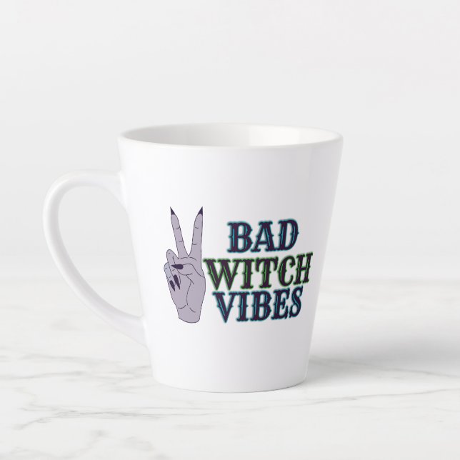 Caneca De Café Latte Bruxas Más Vibes Bruxas (Esquerda)