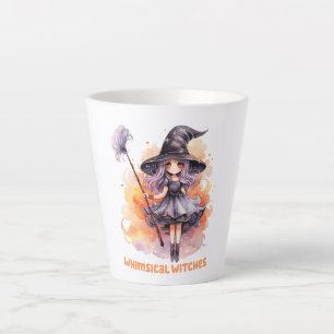 Caneca De Café Latte Bruxas Whimsical