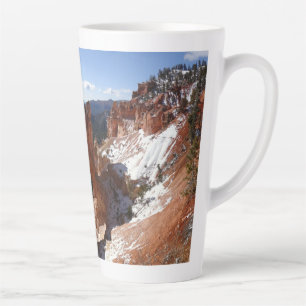 Caneca De Café Latte Bryce Canyon Natural Bridge Snowy Landscape Foto