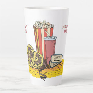 Caneca De Café Latte Buff de Filme de Texto Personalizado