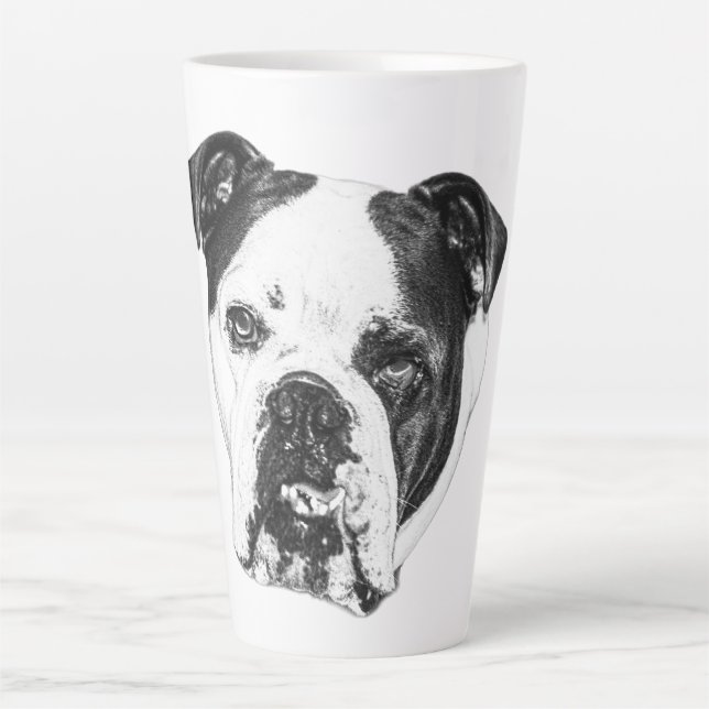 Caneca De Café Latte Buldogue Winter Morning Mug (Frente)