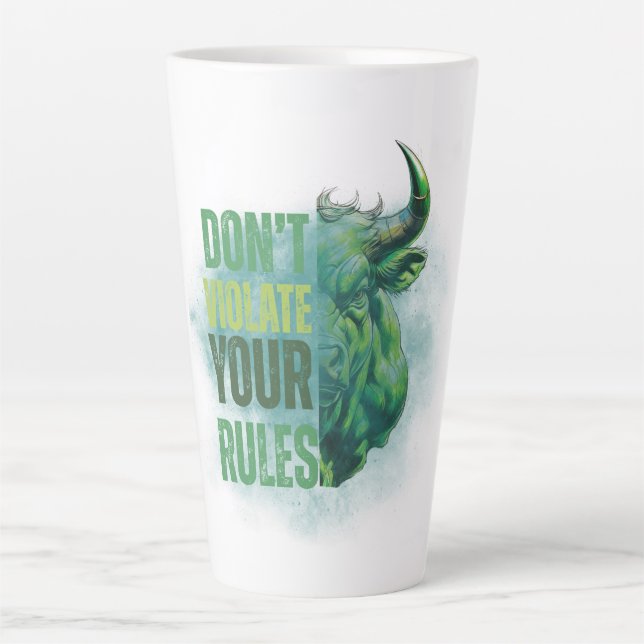 Caneca De Café Latte Bull design | Reminder | Motivation (Frente)