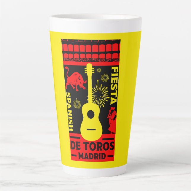 Caneca De Café Latte Bull Fight Corrida De Toros (Frente)
