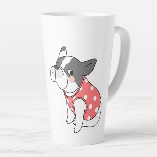 Caneca De Café Latte Bulldog francês Tall Mug (Ângulo direito)