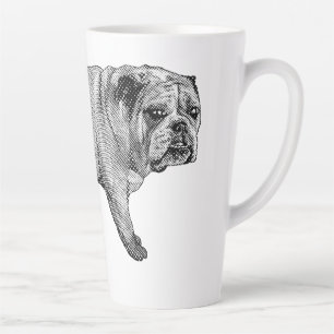 Caneca De Café Latte Bulldog Noel Mug