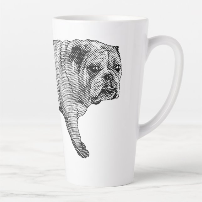 Caneca De Café Latte Bulldog Noel Mug (Direita)