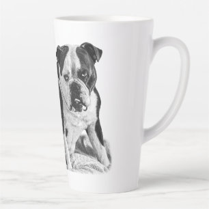 Caneca De Café Latte Bulldog Reverie, Sombreado Suave