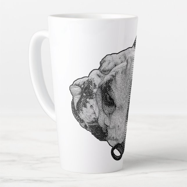 Caneca De Café Latte Bulldog Warm Ease (Ângulo esquerdo)