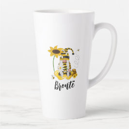 Caneca De Café Latte Bumble Bee Sunflower Personalised Gnomo Mug