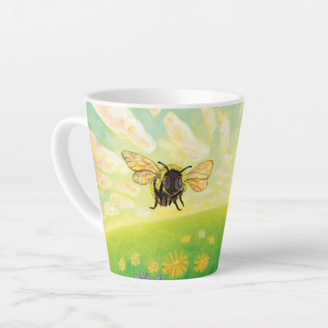 Caneca De Café Latte Bumblebee no pequeno Horizonte (Ângulo esquerdo)