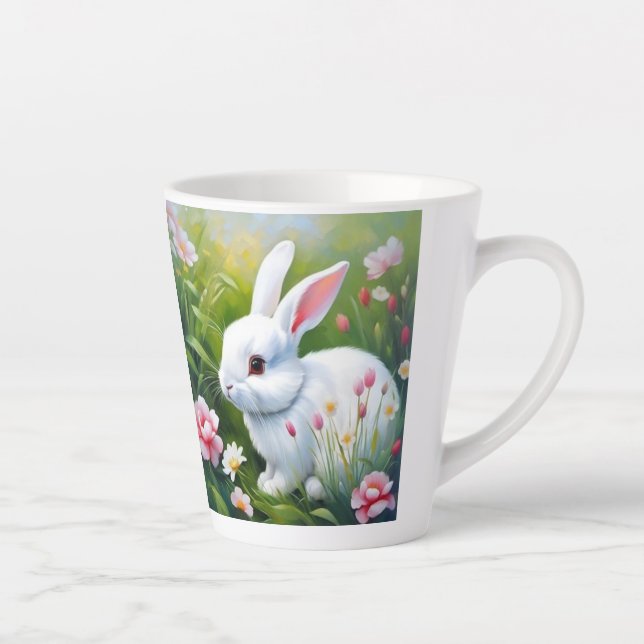 Caneca De Café Latte Bunny Bliss Mug (Direita)