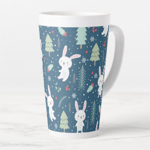 Caneca De Café Latte Bunny Natal