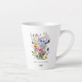 Caneca De Café Latte Buquê do Jardim Inglês Melhor Dia de as mães da Mã